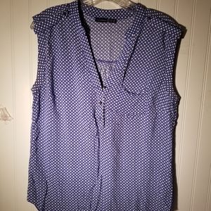 Atmosphere SZ 12 Sleeveless Blue/White Blouse